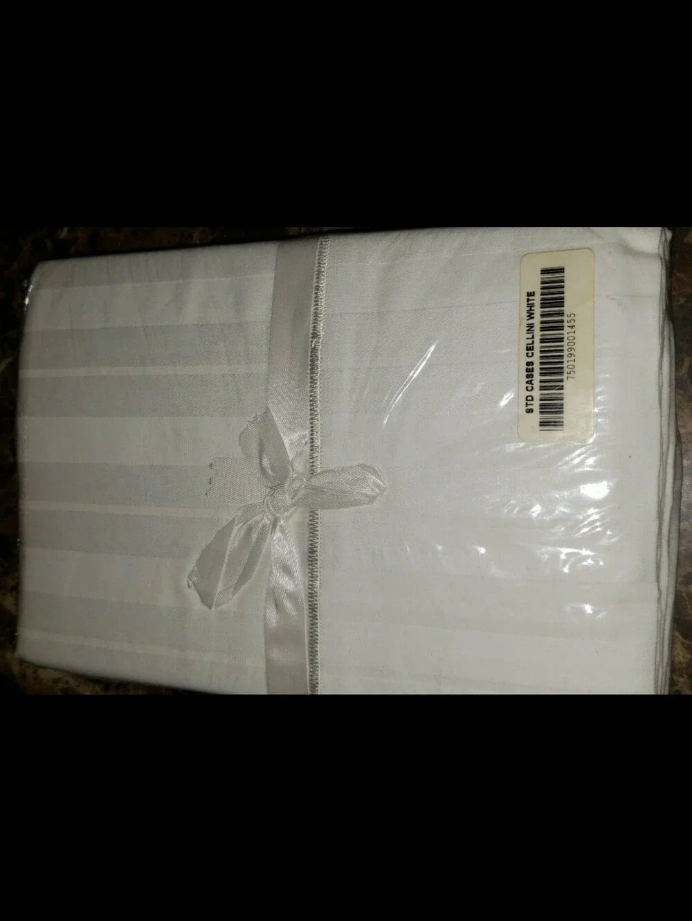 B. Cellini Satin Stripe Damask Standard Pillowcases